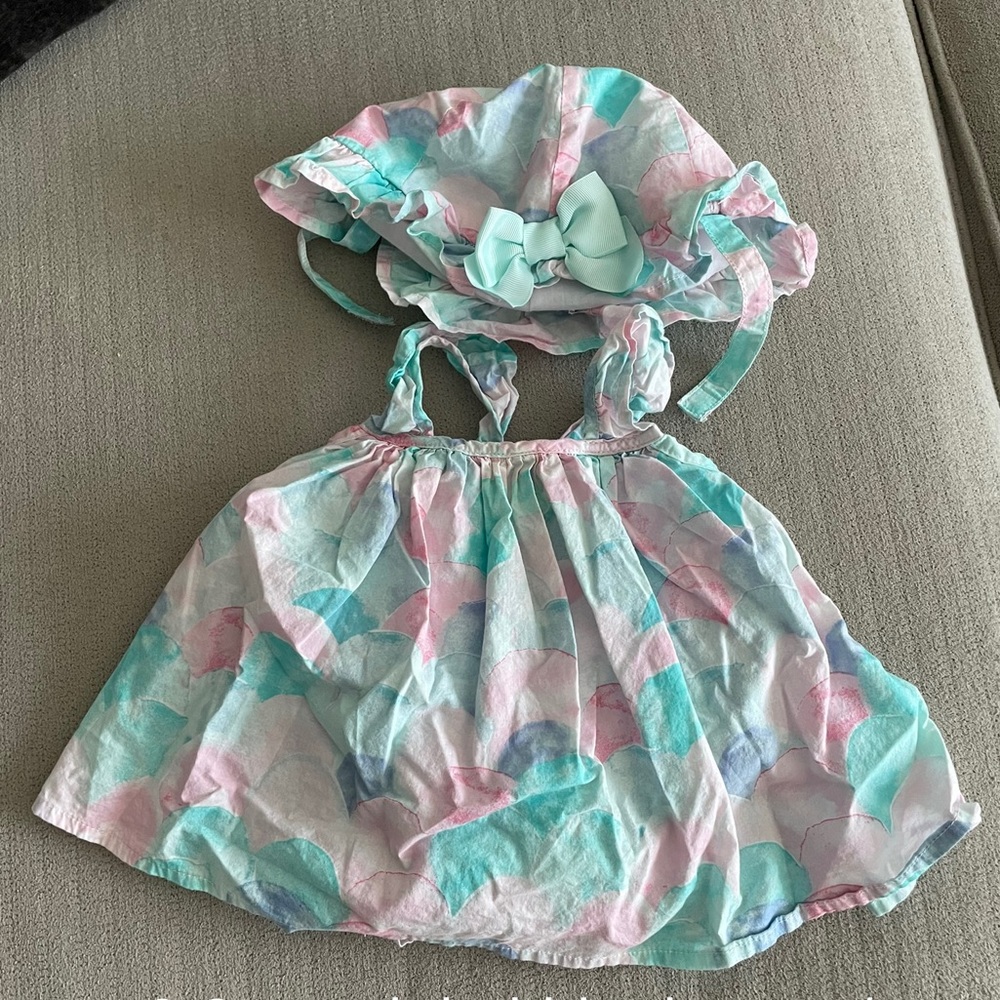 Dress with matching bonnet